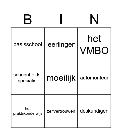 NOS Journaal - BINGO Card
