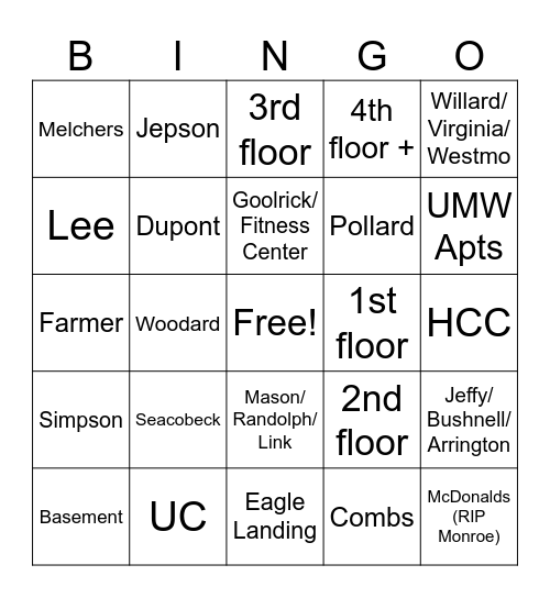 Shingo Bingo Card