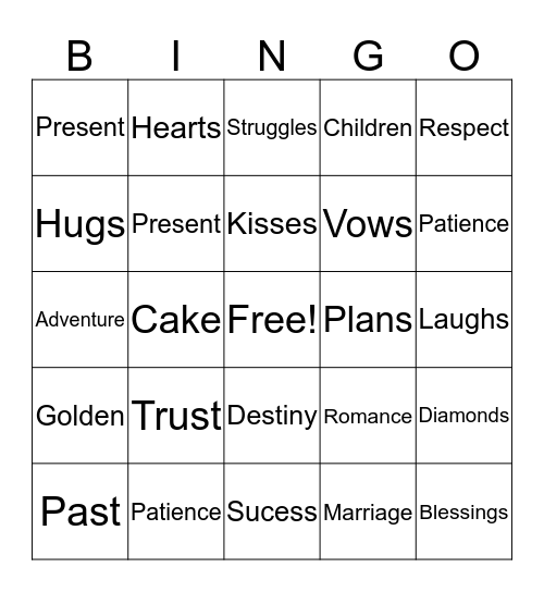 Earl & Rose's 50th                                                            Wedding Anniversary Bingo Card