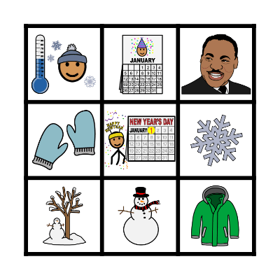 January Bingo Card