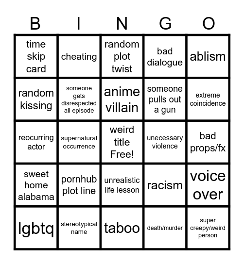 Tomorrow Teaching Bingp Bingo Card