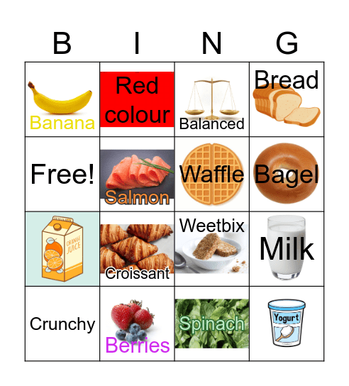 Breakfast Bingo Card