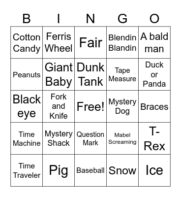 Bingo Falls Bingo Card