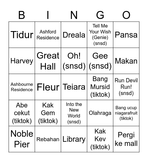 Uus Bingo Card