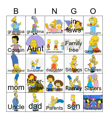 FAMILY Bingo Card