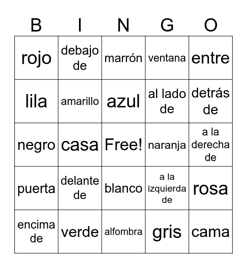 En casa - bingo Card