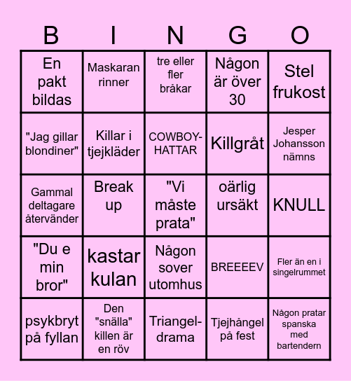 PH Bingo Card