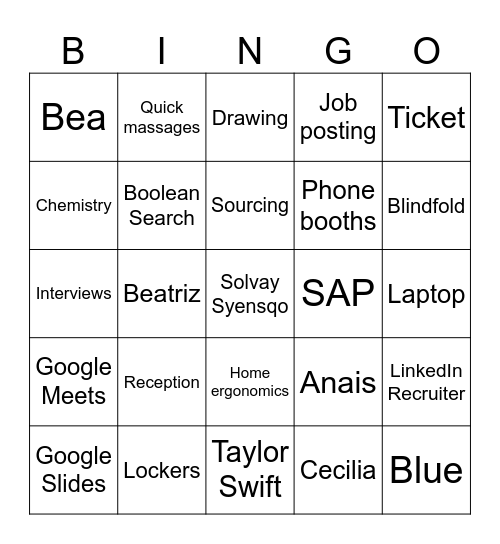 Office Bingo Card