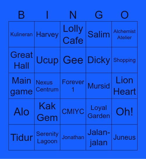 Lian's Bingo Card