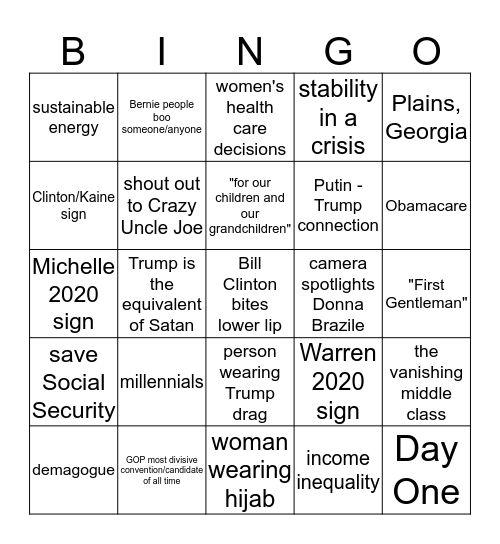 The Good Guys - Night 2 Bingo Card