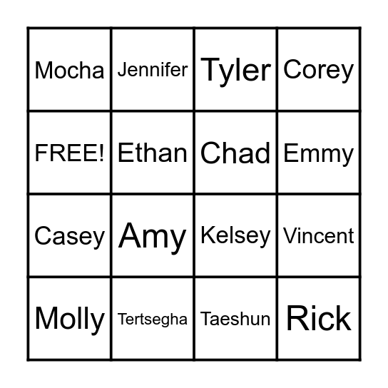 Classroom BINGO! Bingo Card