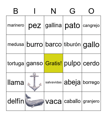 Loteria! Bingo Card