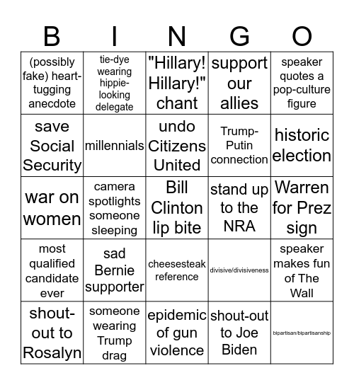 The Good Guys - Night 2 Bingo Card