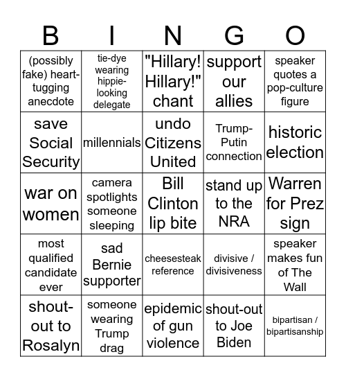 The Good Guys - Night 2 Bingo Card