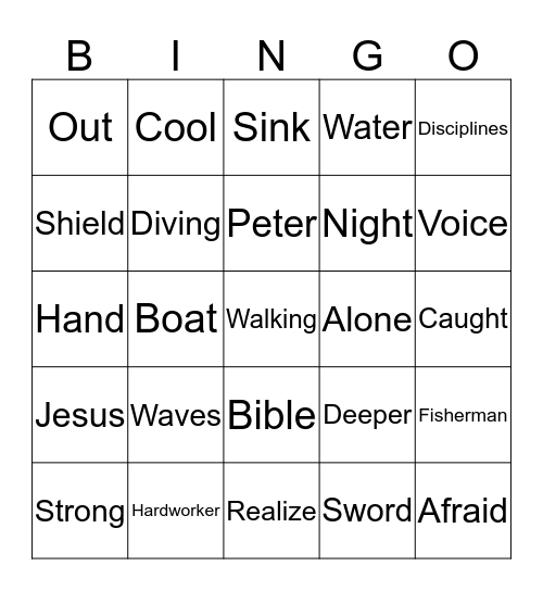 God Strengthens Me! Bingo Card