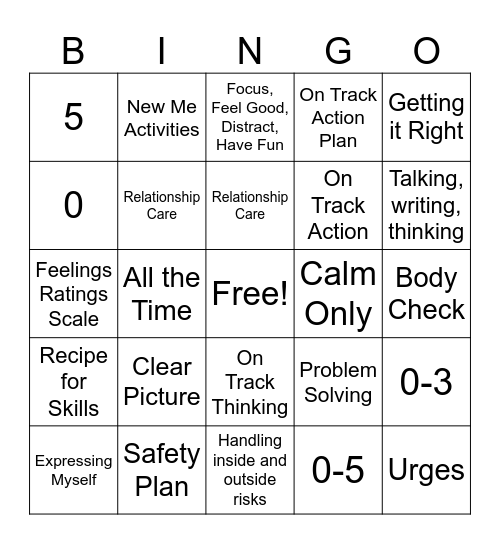 Skills System BINGO! Bingo Card