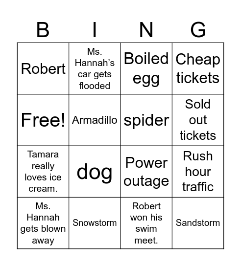 Deductive Reasoning Bingo Card