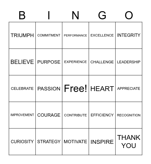 WLS EAW BINGO Card