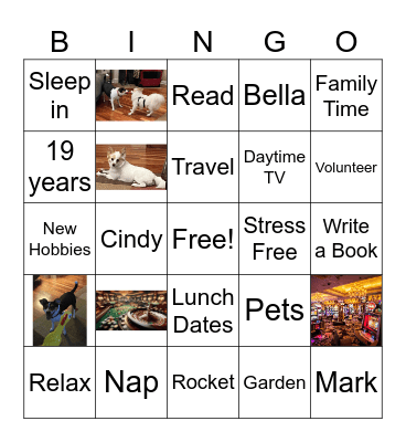 Retirement Bingo Card