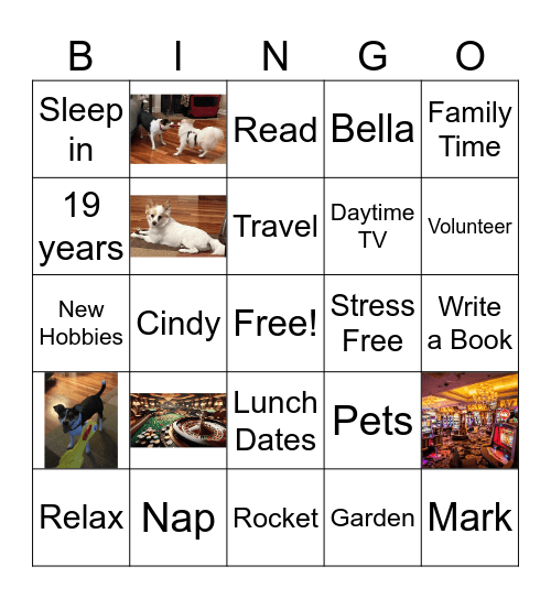 Retirement Bingo Card