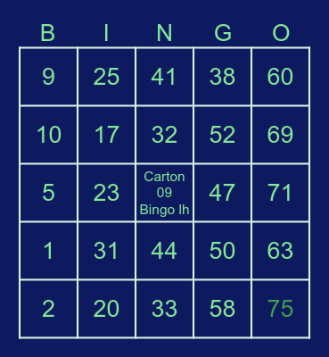 BINGO LH Bingo Card