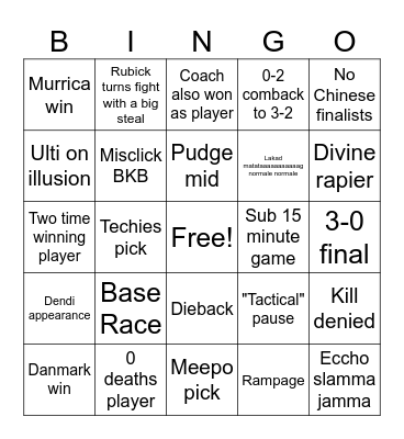 TI 2024 BINGO Card
