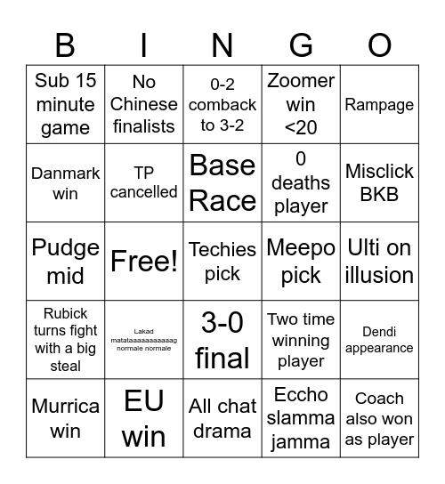 TI 2024 BINGO Card