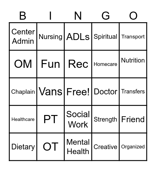 Superhero BINGO Card