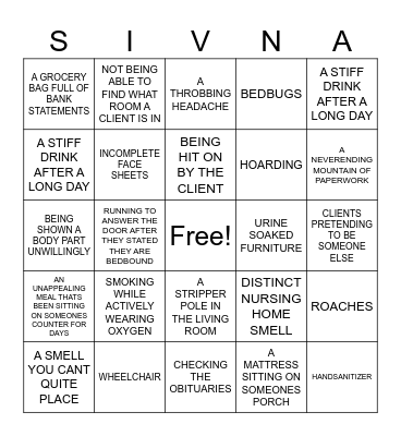 WORKER BINGO Card