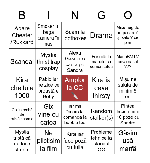 EECC 2024 Arena Nationala Bingo Card