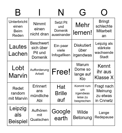 Herr Ocken Bingo Card