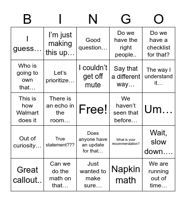 Symbotic Go-Live Bingo Card