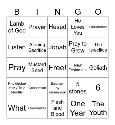 Conference Bingo Card