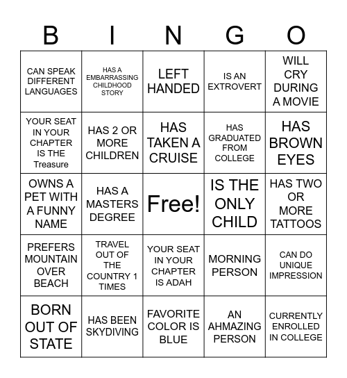 SO YOU THINK YOU KNOW ME? Bingo Card