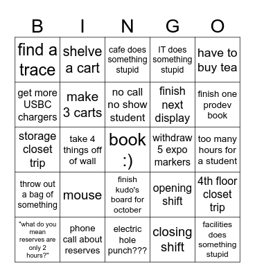 if you get blackout you get to go to spring buffet Bingo Card