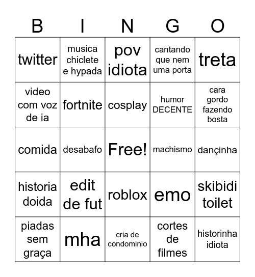 tiku teko Bingo Card