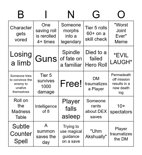 Starry Shores Bingo Card