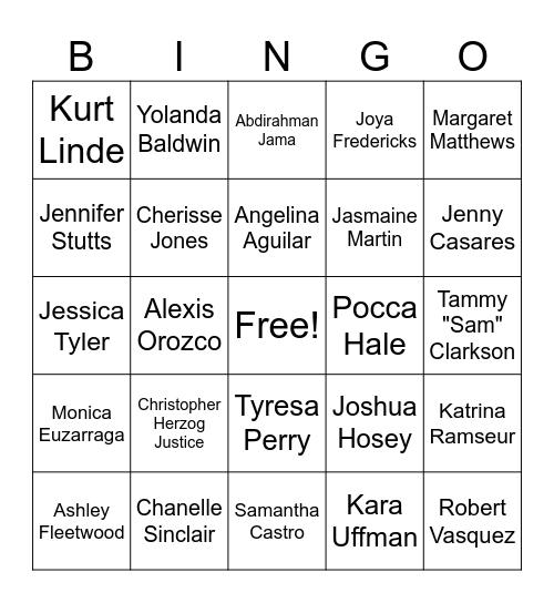 Customer Care Appreciation Week Bingo Card