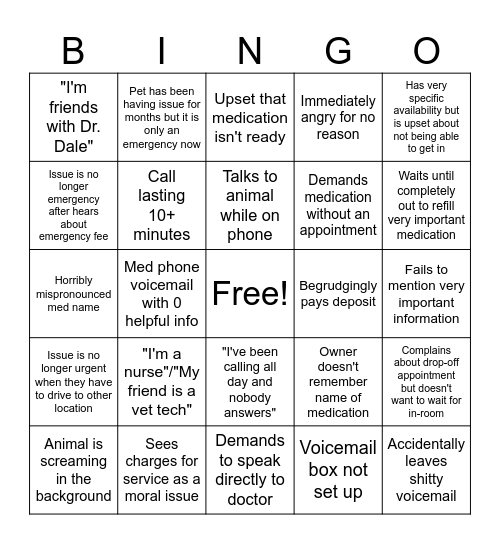 CSR Bingo Card