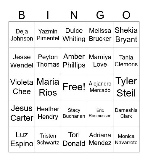 Customer Care Appreciation Week Bingo Card