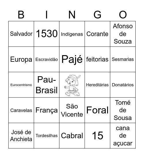 Brasil Colonial Bingo Card