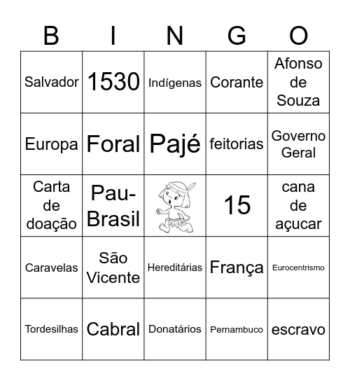 Brasil Colonial Bingo Card