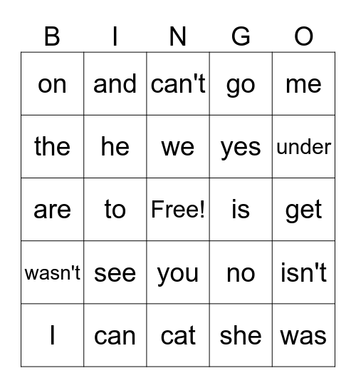 SIPPS B 1 - 21 Bingo Card