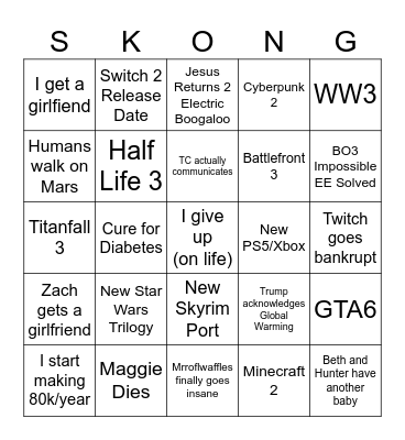 Silksong Bingo Card