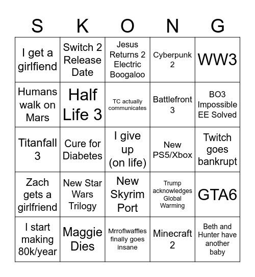 Silksong Bingo Card