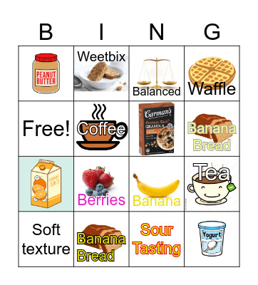 Breakfast Bingo Card