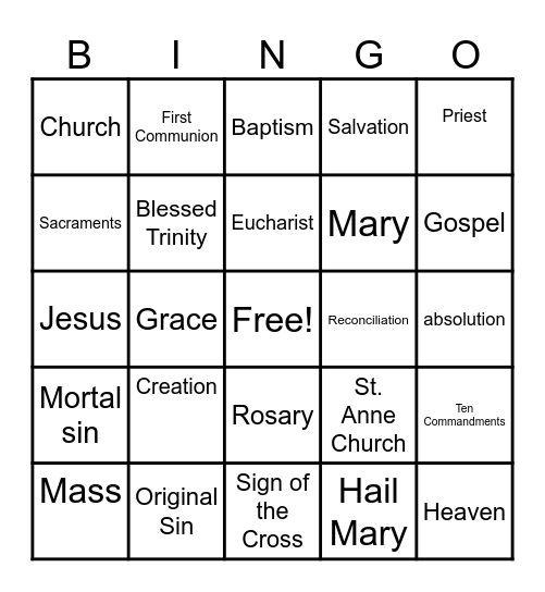 BINGO Card