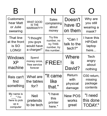 CSR BINGO - 2024 Edition Bingo Card