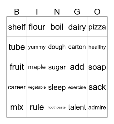 uncle teacher Bingo Card