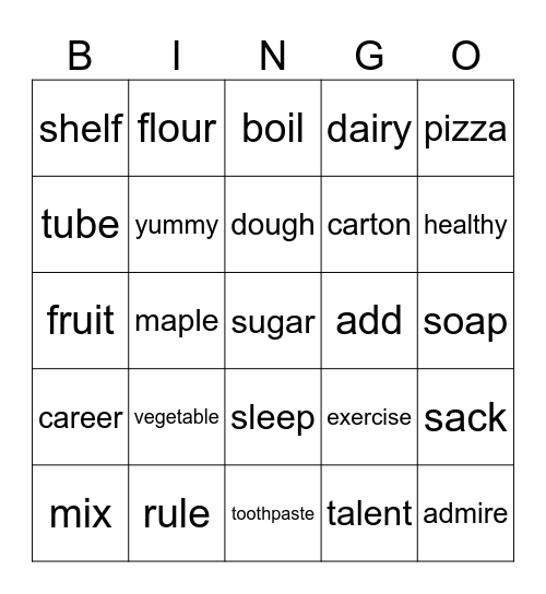 uncle teacher Bingo Card